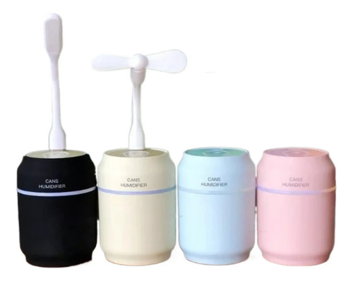 Difusor Humidificador Latas Con Ventilador Y Luz.