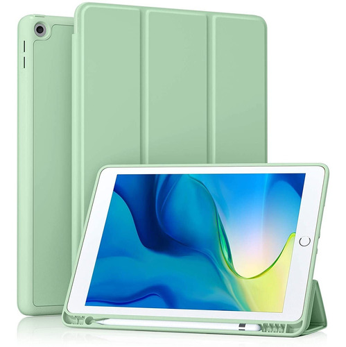 Funda Para iPad 8va/7ma Generacion C/porta Lapiz Verde Menta