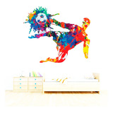 Vinilo Adhesivo Pared Futbolista Multicolor 97cms Full Color