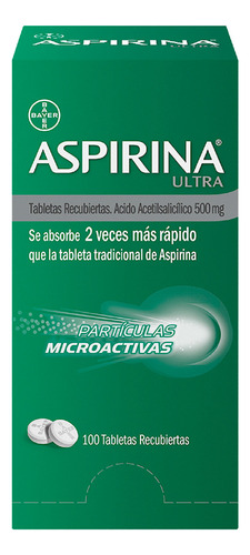Aspirina Ultra 500mg X 100 - Unidad a $670
