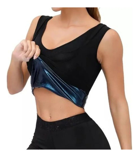 Polera Reductora Sauna  Sudar Tipo Fitness  Dama  1007  