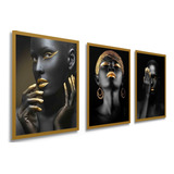 Cuadros Decorativos Economicos  Gold Black African