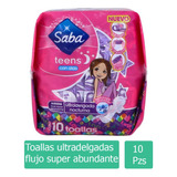 Saba Teens Nocturnas Con Alas Paquete Con 10 Toallas