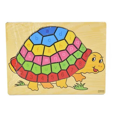 Rompecabezas De Madera Letras Y Números Infantil Niños | MercadoLibre