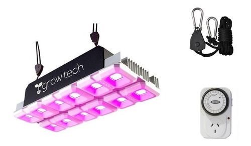 Growtech Panel Led 600w. + Poleas 68kg + Timer