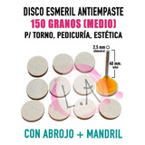 Disco Esmerilado Podología C/abrojo 150 Gr X 10un. + Mandril