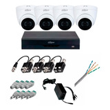 Kit Dvr 8 Canales 5mp + 4 Cam Domo 5mp Microfono + 100m Utp