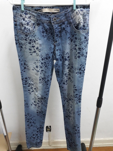 Calça Jeans Hering 38 Estampa Flores