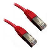 Cable Ponchado Ftp Blindado 5,0 Mtr Cat 6 Xcase Color Rojo