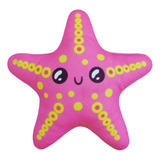 Brinquedo Pelúcia Macia Com Guizo Pet Estrela Mar Cão Gato Cor Rosa Desenho Estrela Do Mar