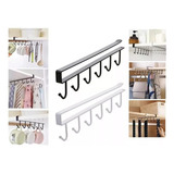 Soporte Metal Colgador Tazas Organiza Baño Closet 6 Ganchos