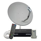 Kit Receptor Digital Satmax 6 Elsys + Antena + Lnbf Ku Cabo