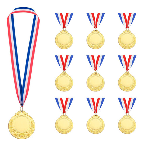 10 Medallas Deportiva Metálica C/cinta 6,5cm /forcecl