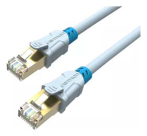 Cable De Red Vention Cat6 Certificado - 2 Metros - Blindado Reforzado - Premium Patch Cord - Sstp Rj45 Ethernet 1000 Mbps - 250 Mhz - Cobre - Pc - Notebook - Servidores - Blanco - Vap-a06-s200