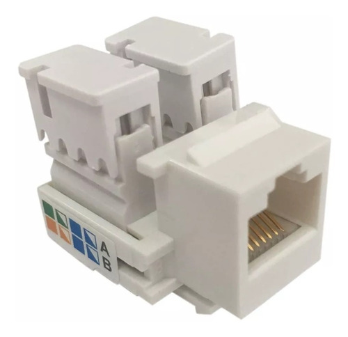 Jack Rj45 Cat5e Utp Auto Crimpeable Blanco