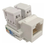 Jack Rj45 Cat5e Utp Auto Crimpeable Blanco