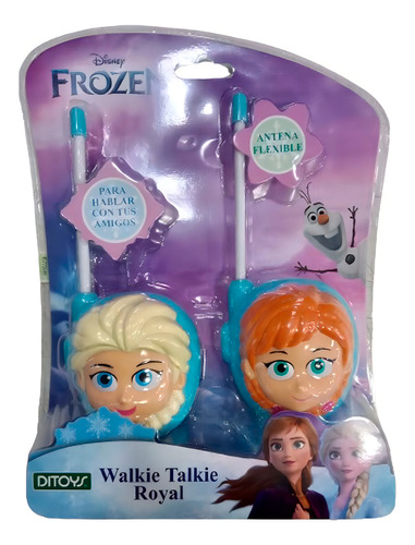 Walkie Talkie Frozen Elsa Y Anna Handys Disney Orig. Ditoys Color Celeste