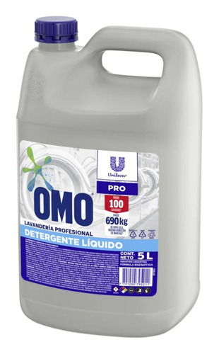 Omo Detergente Líquido Lavandería Profesional 5lt