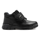 Zapato Bota Escolar Niño Piel Negro Yuyin 23302 18-21½ Gnv
