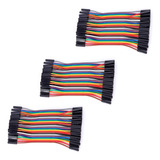 120 Cables Jumpers Dupont H-h, M-m, H-m 10cm Para Protoboard