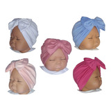 5 Gorritos Para Bebé Niña Turbantes Moño Desde Rn Hasta 18 M