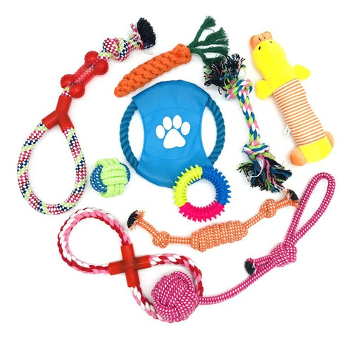 10 Pack Juguete De Cuerda Pelota Para Perros Mascotas