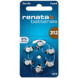 30 X Pilas Audifono Renata 312 Pr41 Alemania