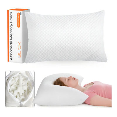 Almohada Memory Foam Gel Ajustable Cómoda Ergonómica Blick Blanco | Envío gratis