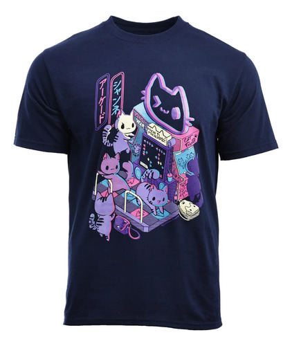 Syanne Playera Video Juego Arcade Gamer Gatitos Kawaii