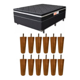 Kit De Pé Cama Box Casal Baú - 12 Peças 15cm