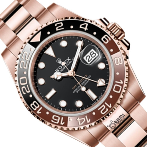 Relógio Rolex Gmt-master Rose Na Moda Celebridades Sem Caixa