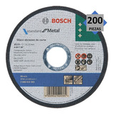 Disco Corte Metal Inox 4-1/2''x3/64(1mm)x7/8'' Bosch 200pza