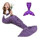 Manta De Cola De Sirena, Manta De Sirena Niños Crochet...