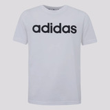 Camiseta adidas Logo Linear Juvenil Branca E Preta