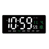 Reloj Digital Led De Pared Con Calendario Fecha Temperatura 
