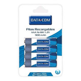 Pack 4 Pilas Data.com Aaa 900ma 1,2v Recargable Ni-mh