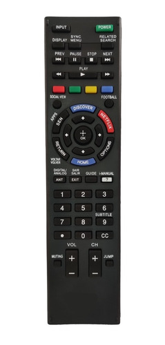 Controle Compatível Kdl-60w855b Tv Sony Bravia Smart