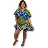 Bata Kaftan Indiana Longuete Saída De Praia Plus Size - 08