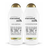 Shampoo Y Acondicionador Nutritivo De Leche De Coco Ogx.