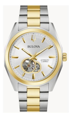 Reloj Bulova 98a284 Hombre Acero Automático Combinado Cla