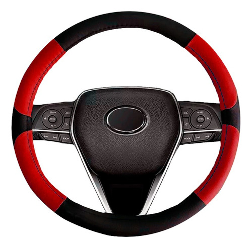 Funda Cubre Volante Universal Rojo/negro Nissan Versa 2015