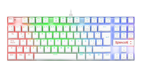 Teclado Mecanico Redragon Kumara K552 Blanco Rgb Switch Red