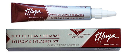 Tinte Para Cejas Y Pestanas Con Keratina Y Argan Thuya Color Castaño Rojizo