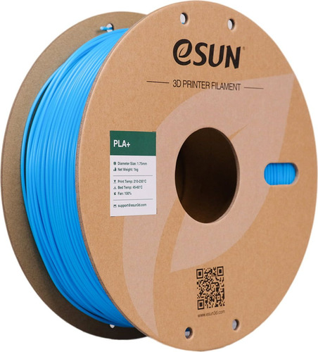 Esun Filamento 3d Pla+ De 1.75mm 1kg Light Blue