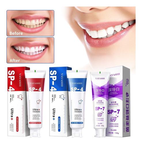 Sp4 + Sp7 Probióticos Creme Dental Clareador Limpeza