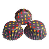 * Capacillos Negros Lunares Colores Circo Halloween Cupcake