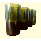 Vasos De Botellas De Vidrio Artesanales. Pack X 8 Vasos