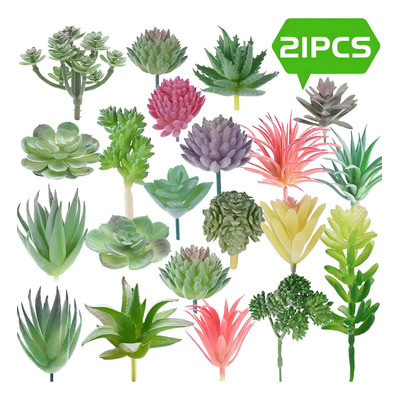 Dopwii® Plantas Artificiales Flores Suculentas 21 Pcs Decoración Planta Artificial Plantas Artificiales Suculentas Artificiales | MercadoLibre