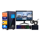 Pc Computador I5 10400, Ssd 512gb, 16gb Ddr4 + Monitor 21.5p