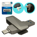 Pen Drive 64gb Usb E Tipo C Metal Resistente Plug E Play